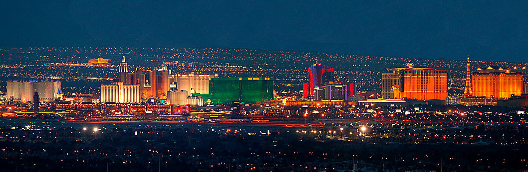 las vegas skyline. *The “official Las Vegas